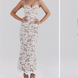 HOUSE OF CB Pearl Floral Lace Gown